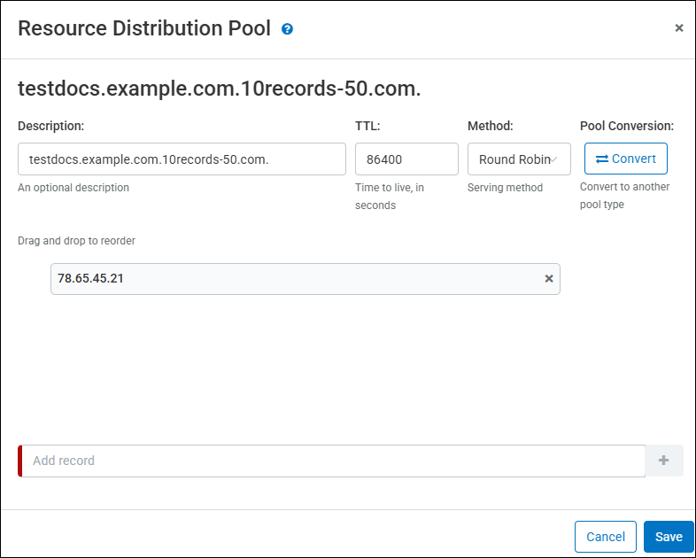 Record Pool Data How to Edit a Pool