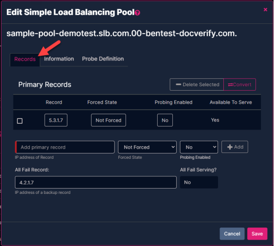 Simple Load Balancing Pool